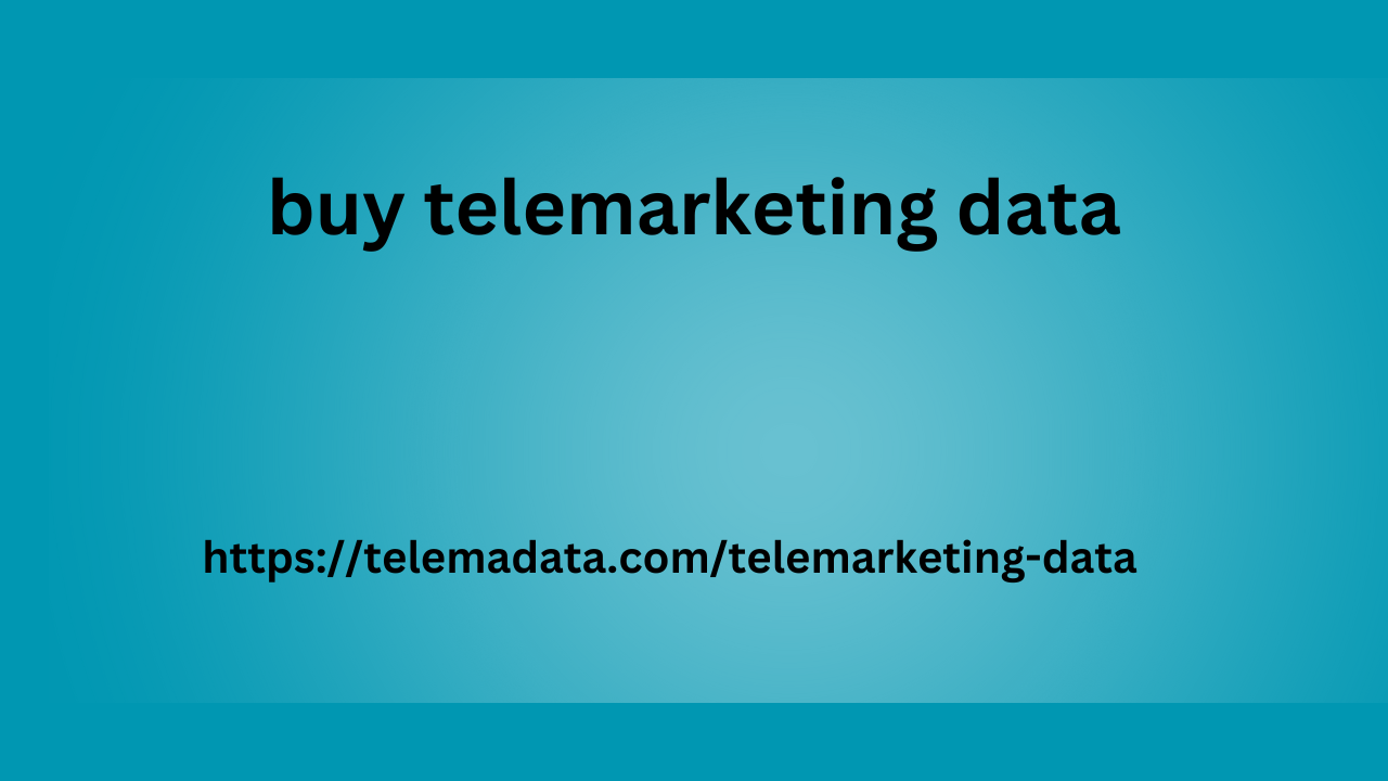 Buy Telemarketing Data 