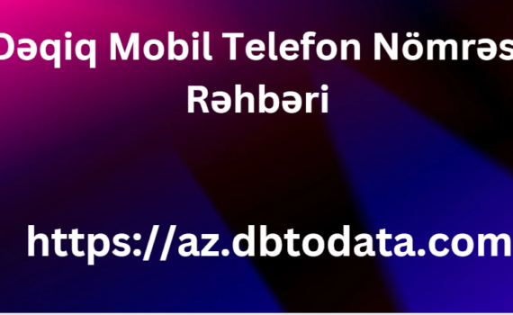 Dəqiq Mobil Telefon Nömrəsi Rəhbəri